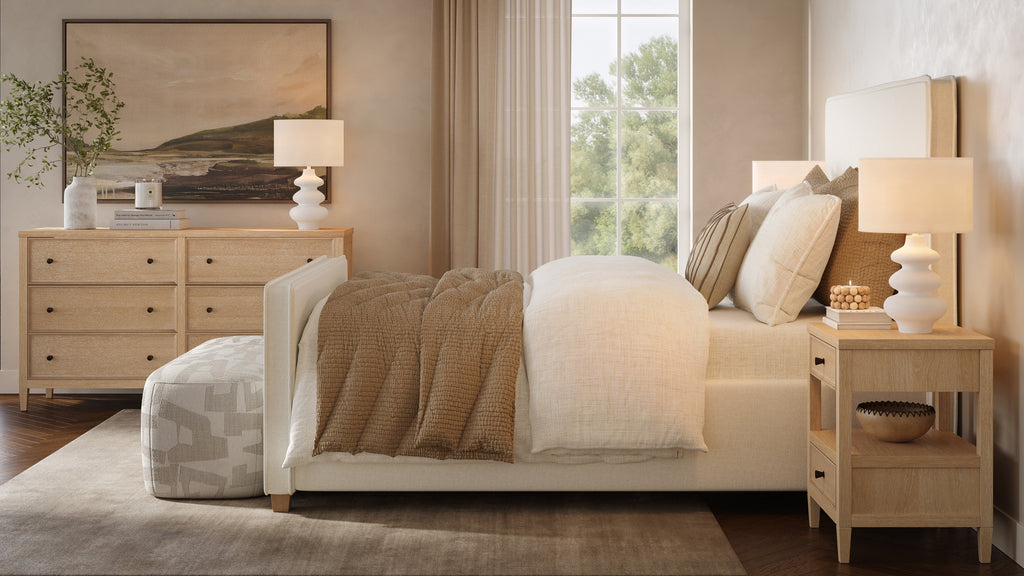 Bristol Park 62 Whitewashed Oak Wood 6-Drawer Dresser