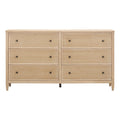 Bristol Park 62 Whitewashed Oak Wood 6-Drawer Dresser