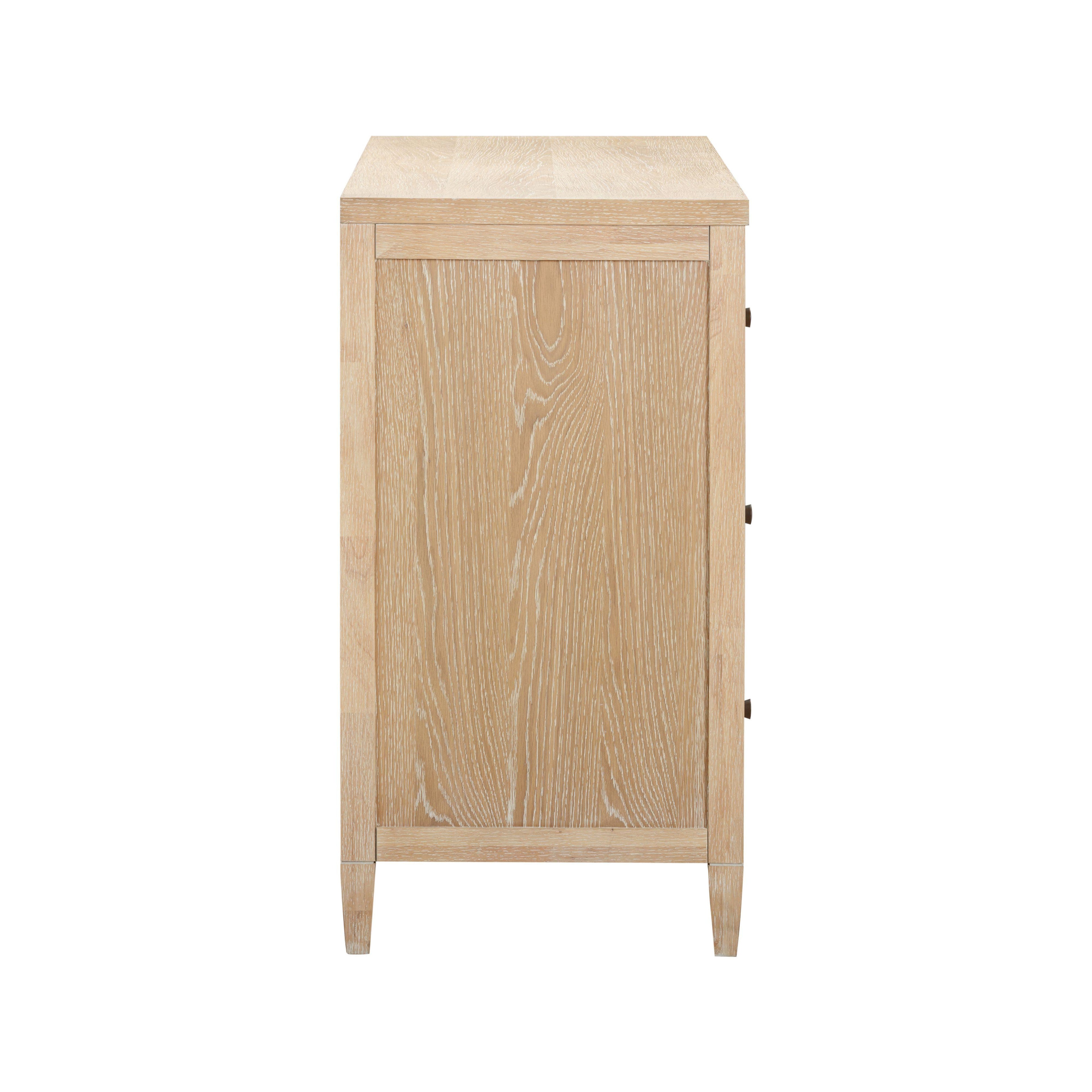 Bristol Park 62 Whitewashed Oak Wood 6-Drawer Dresser