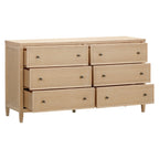 Bristol Park 62 Whitewashed Oak Wood 6-Drawer Dresser