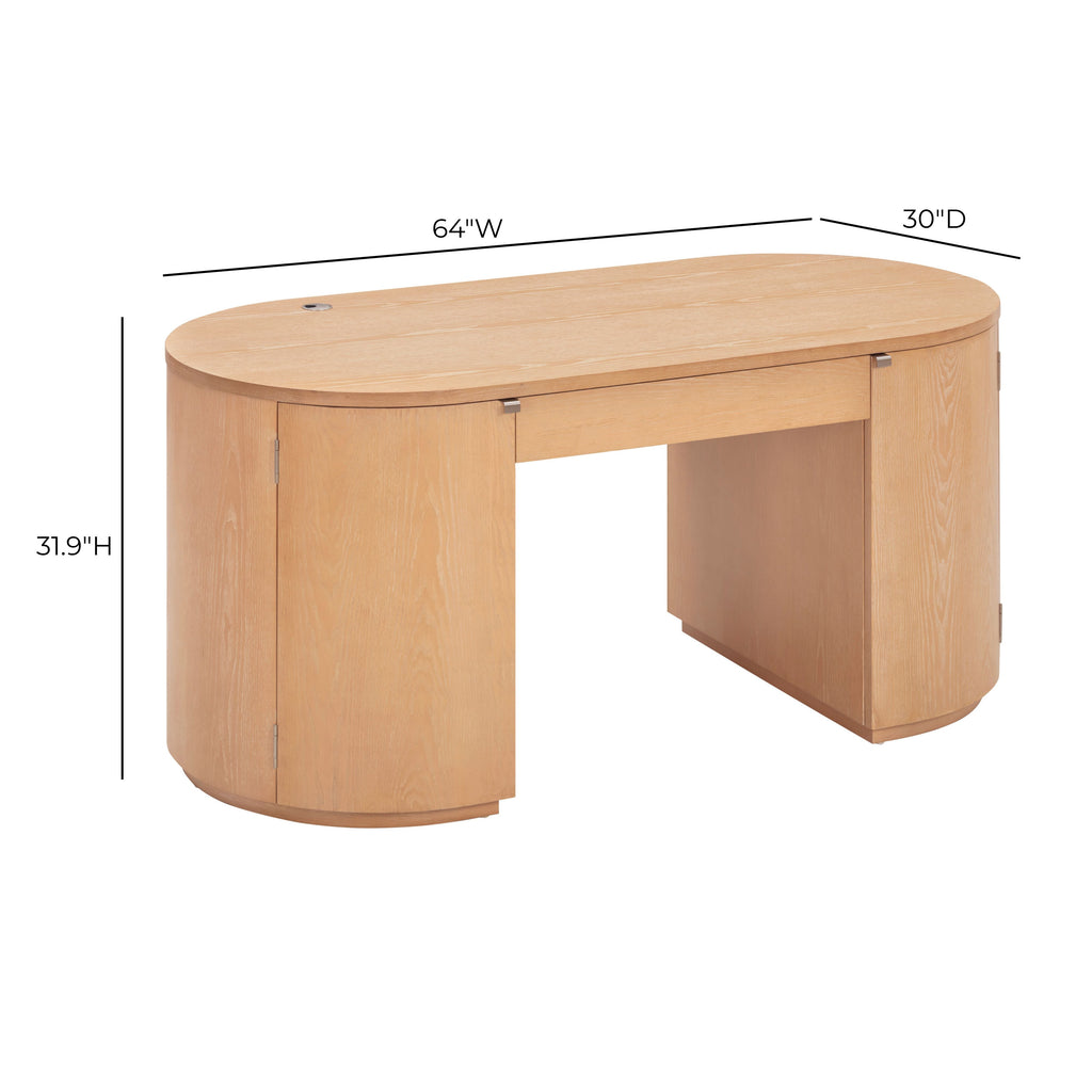 Marlow 64 Wood Executive Desk With Storage