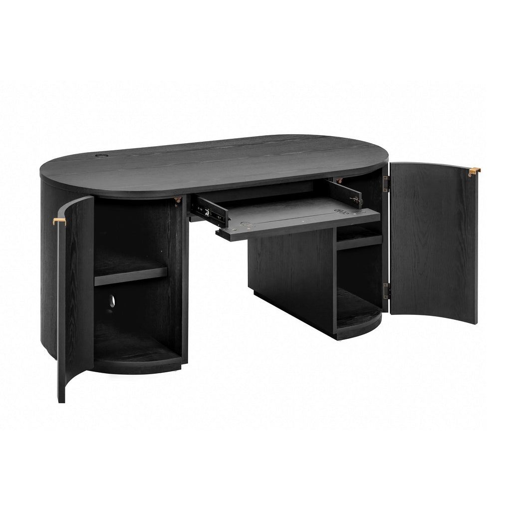 Marlow 64 Wood Executive Desk With Storage