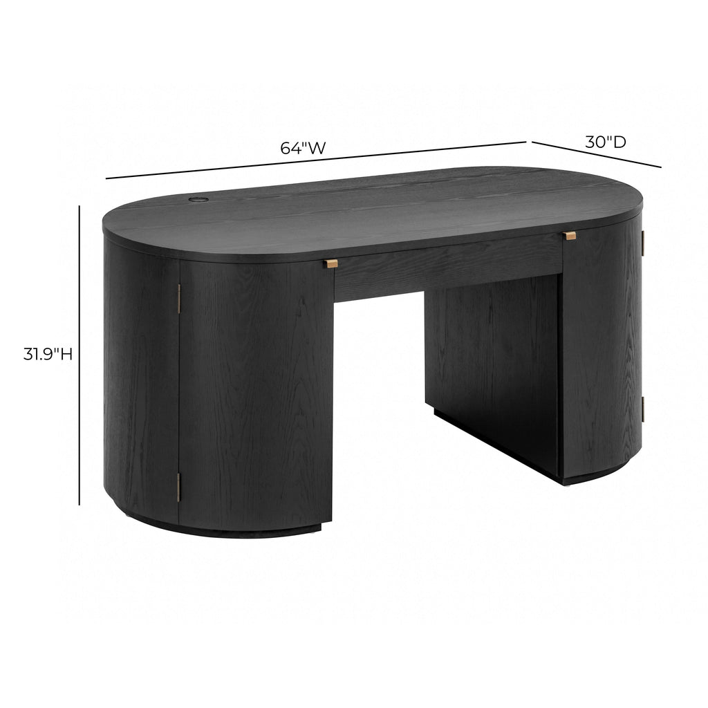 Marlow 64 Wood Executive Desk With Storage