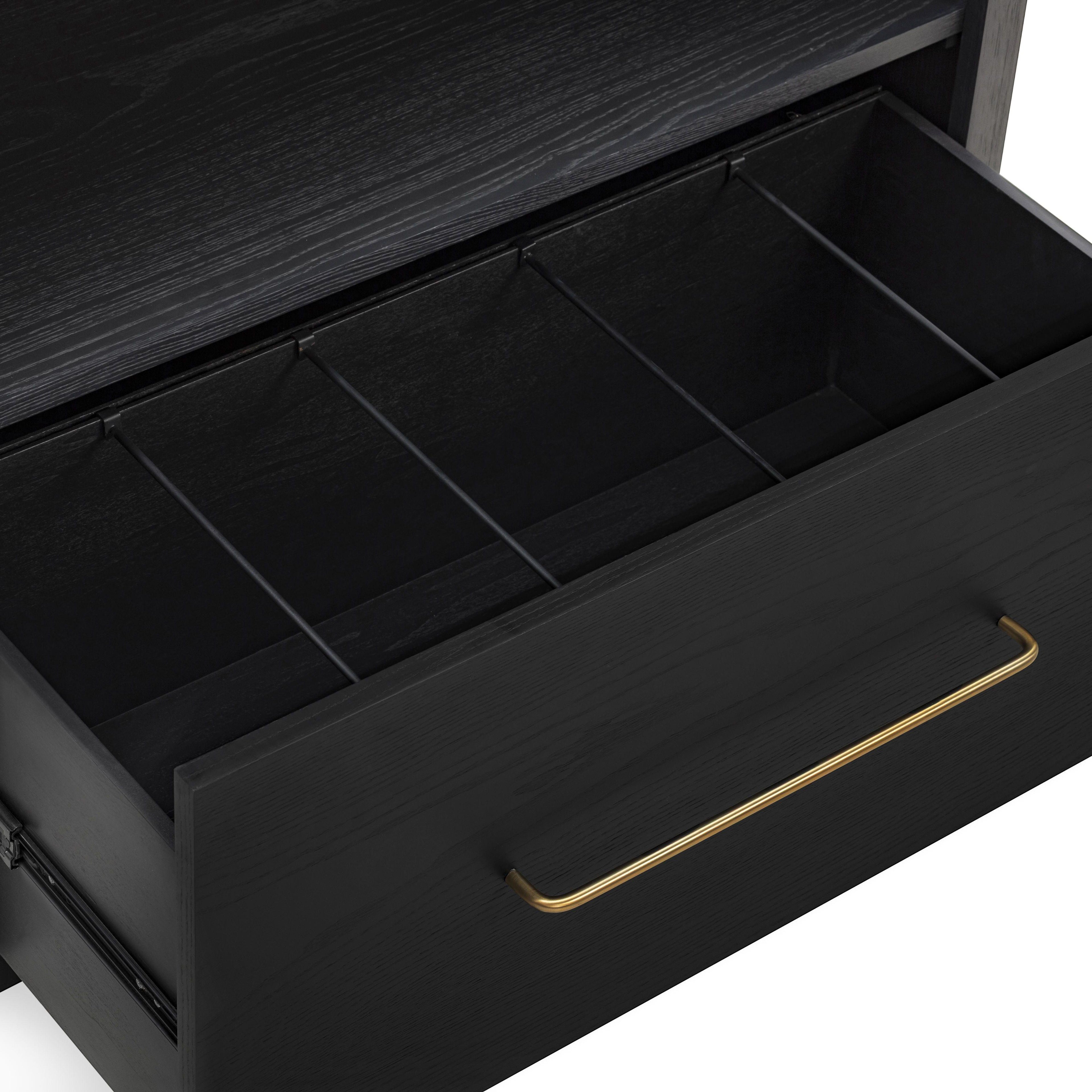 Marlow Wood Bookcase With File Drawer