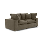 Cali 80 Chocolate Brown Performance Velvet Loveseat