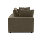 Cali 80 Chocolate Brown Performance Velvet Loveseat