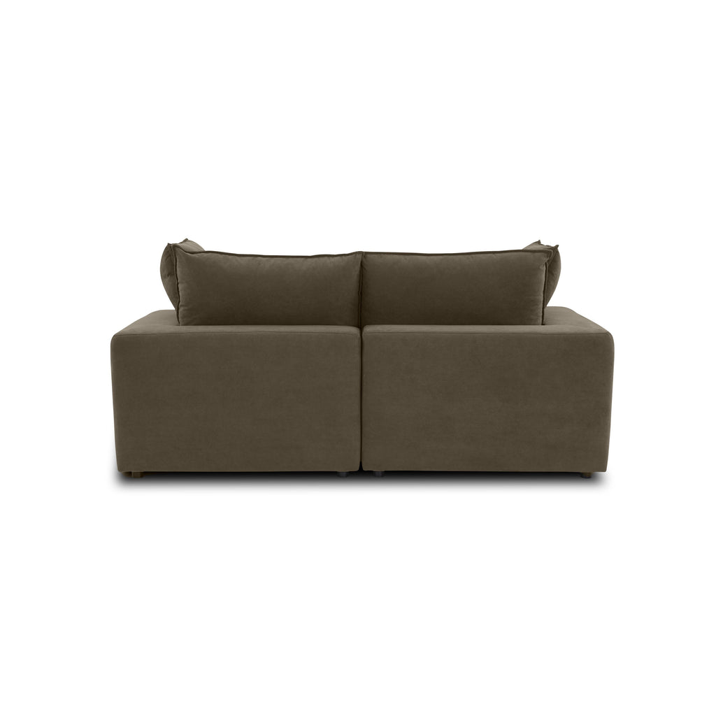 Cali 80 Chocolate Brown Performance Velvet Loveseat