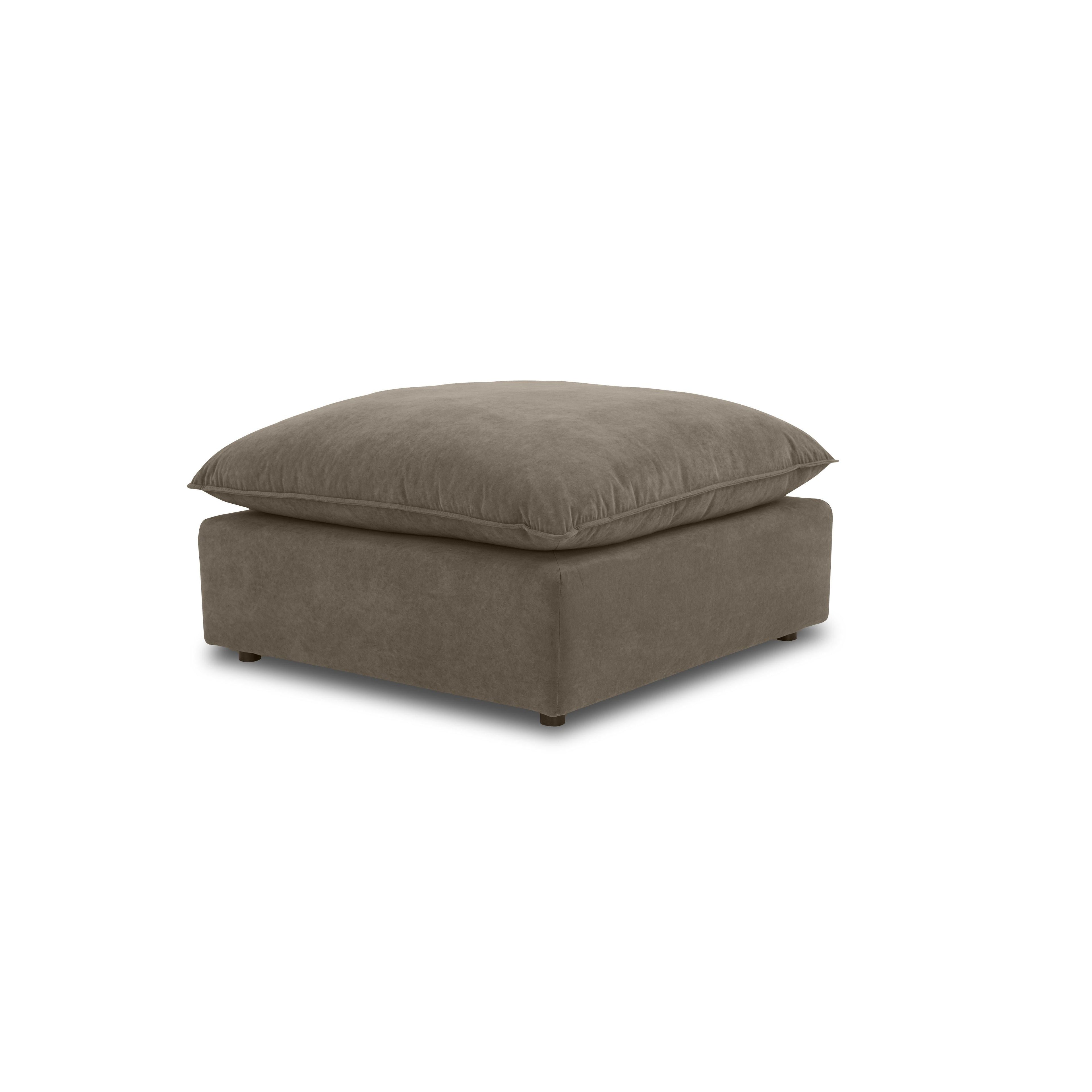 Cali Chocolate Brown Performance Velvet Ottoman
