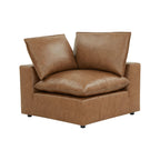 Cali Brown Leather Modular Corner Chair