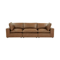 Cali 120 Brown Leather Modular Sofa