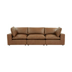 Cali 120 Brown Leather Modular Sofa