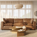 Cali 120 Brown Leather Modular Sofa