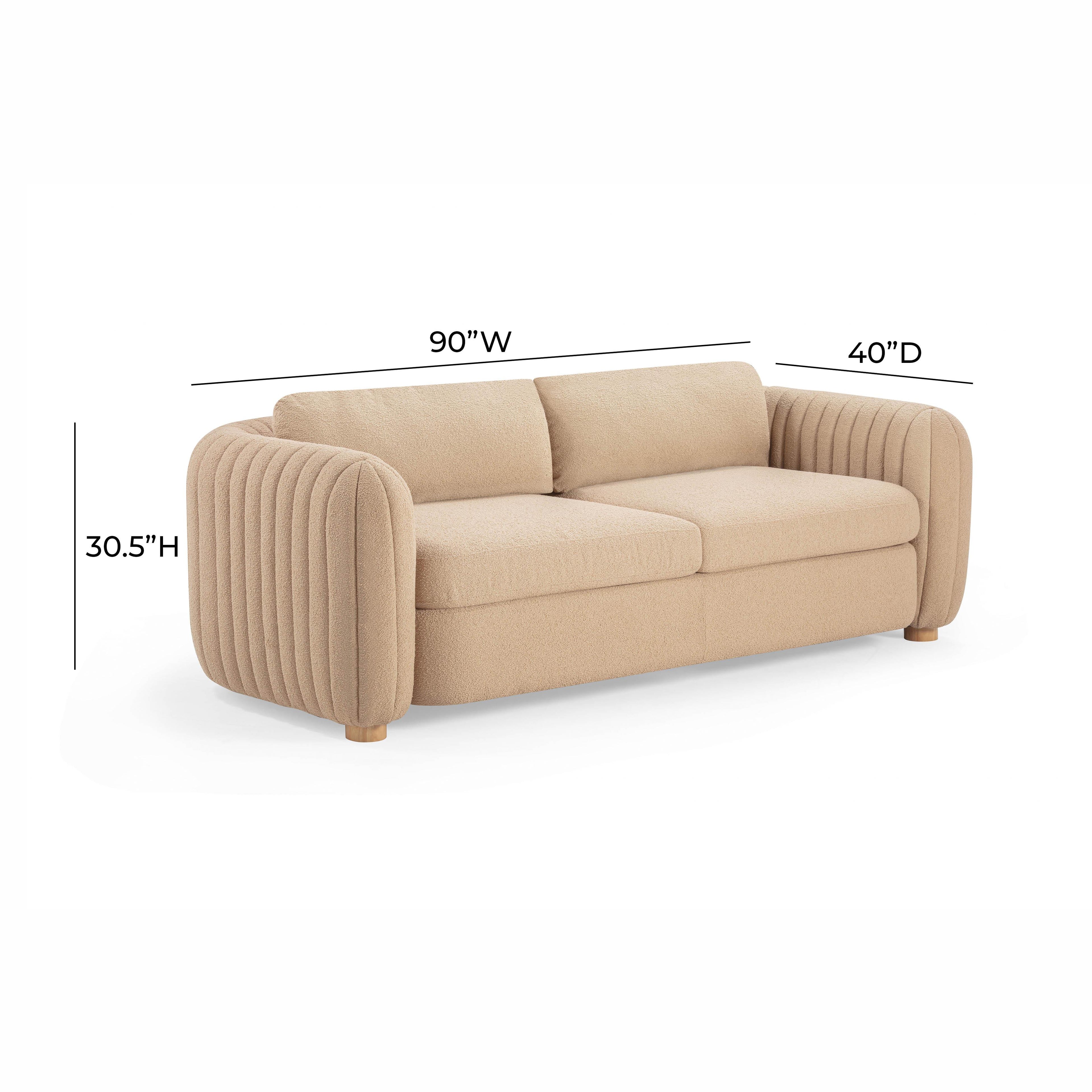 Porto 90 Honey Boucle Sofa