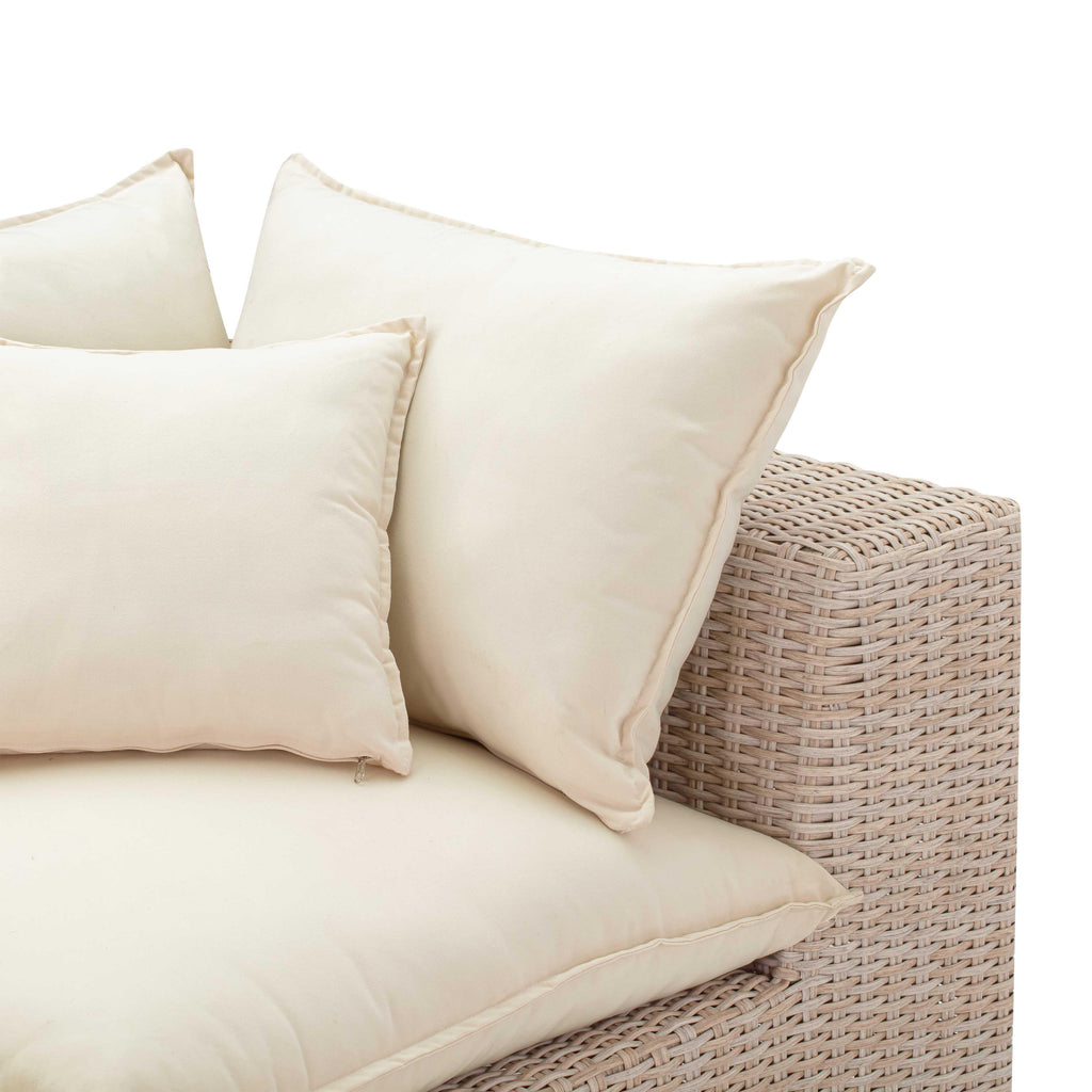 Cali 80 Natural Wicker Outdoor Modular Loveseat