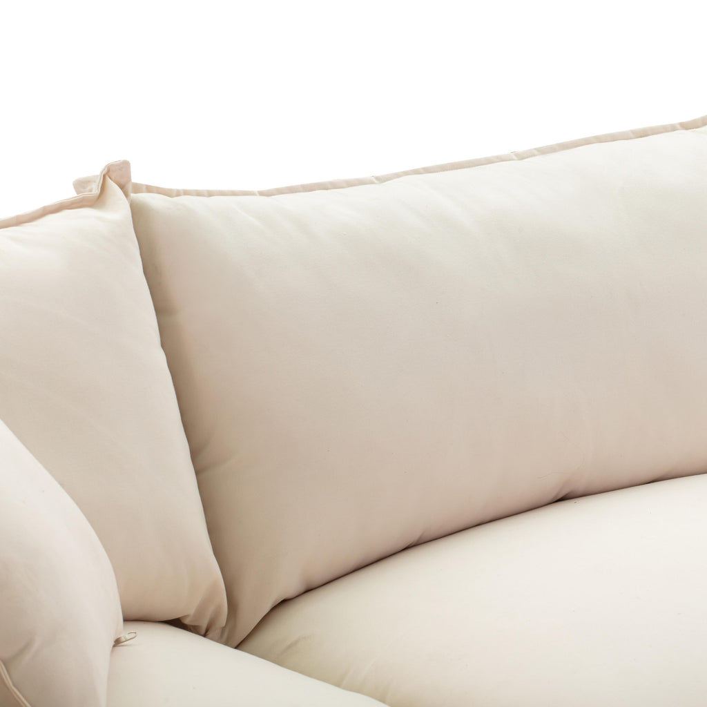 Cali 80 Natural Wicker Outdoor Modular Loveseat