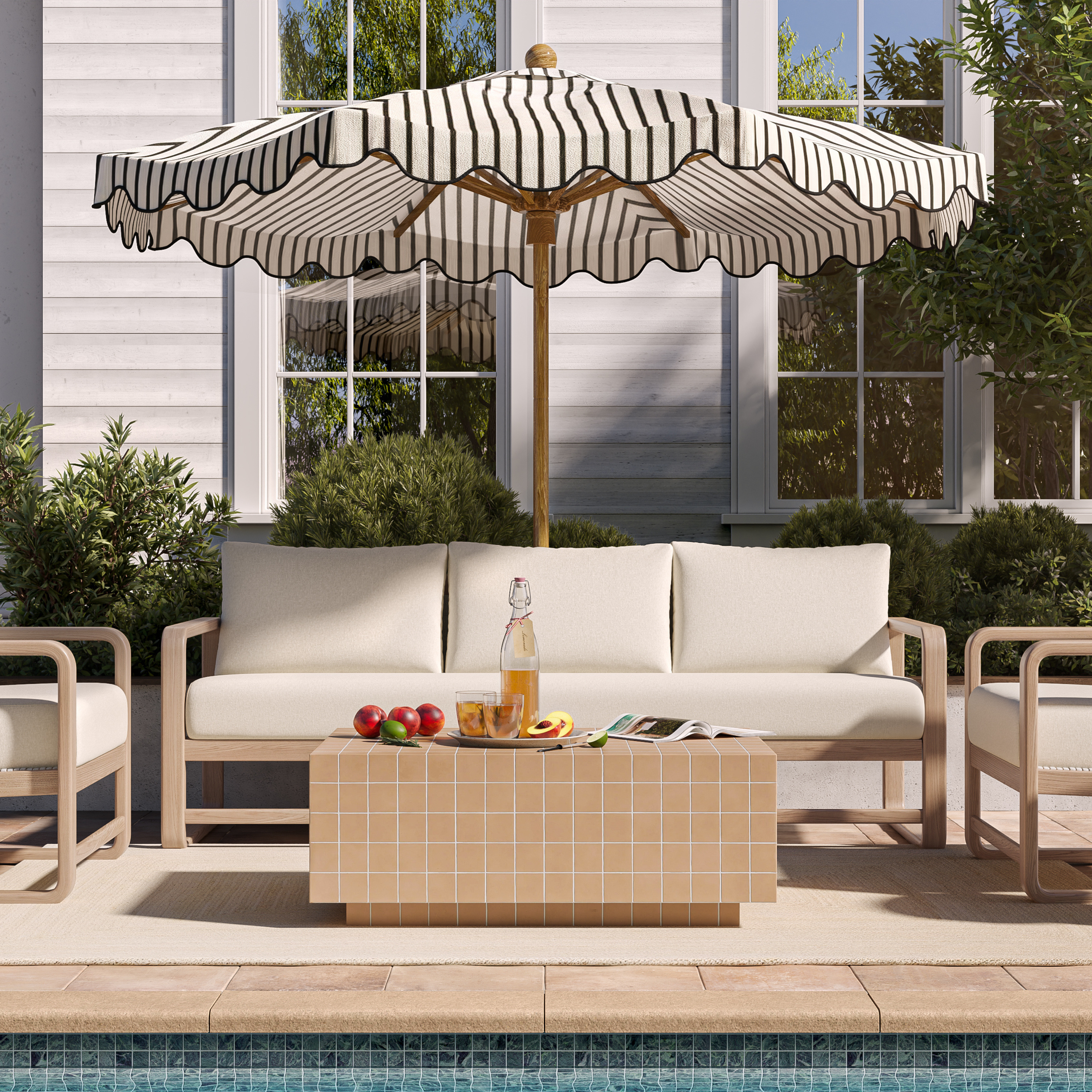 Palata 84 Cream Outdoor Sofa