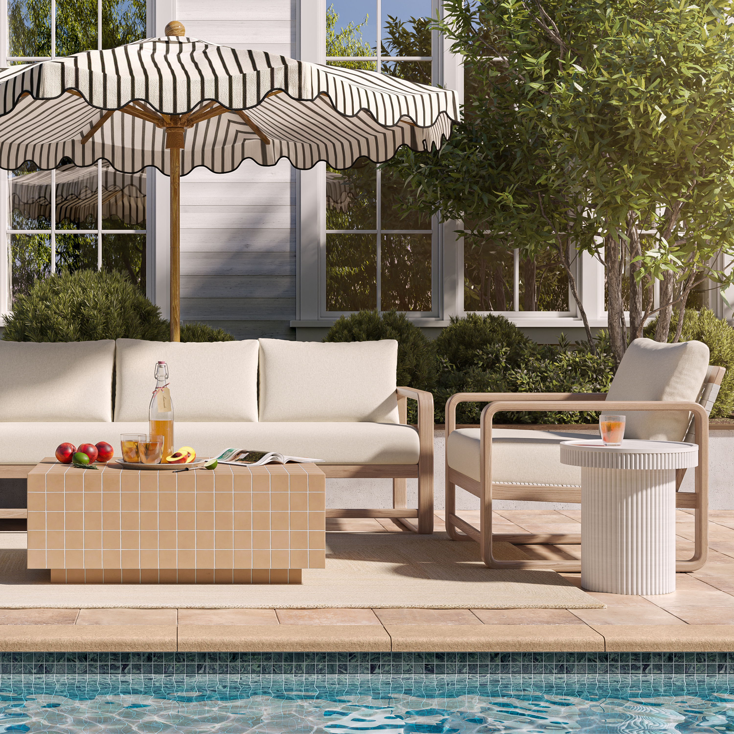 Palata 84 Cream Outdoor Sofa