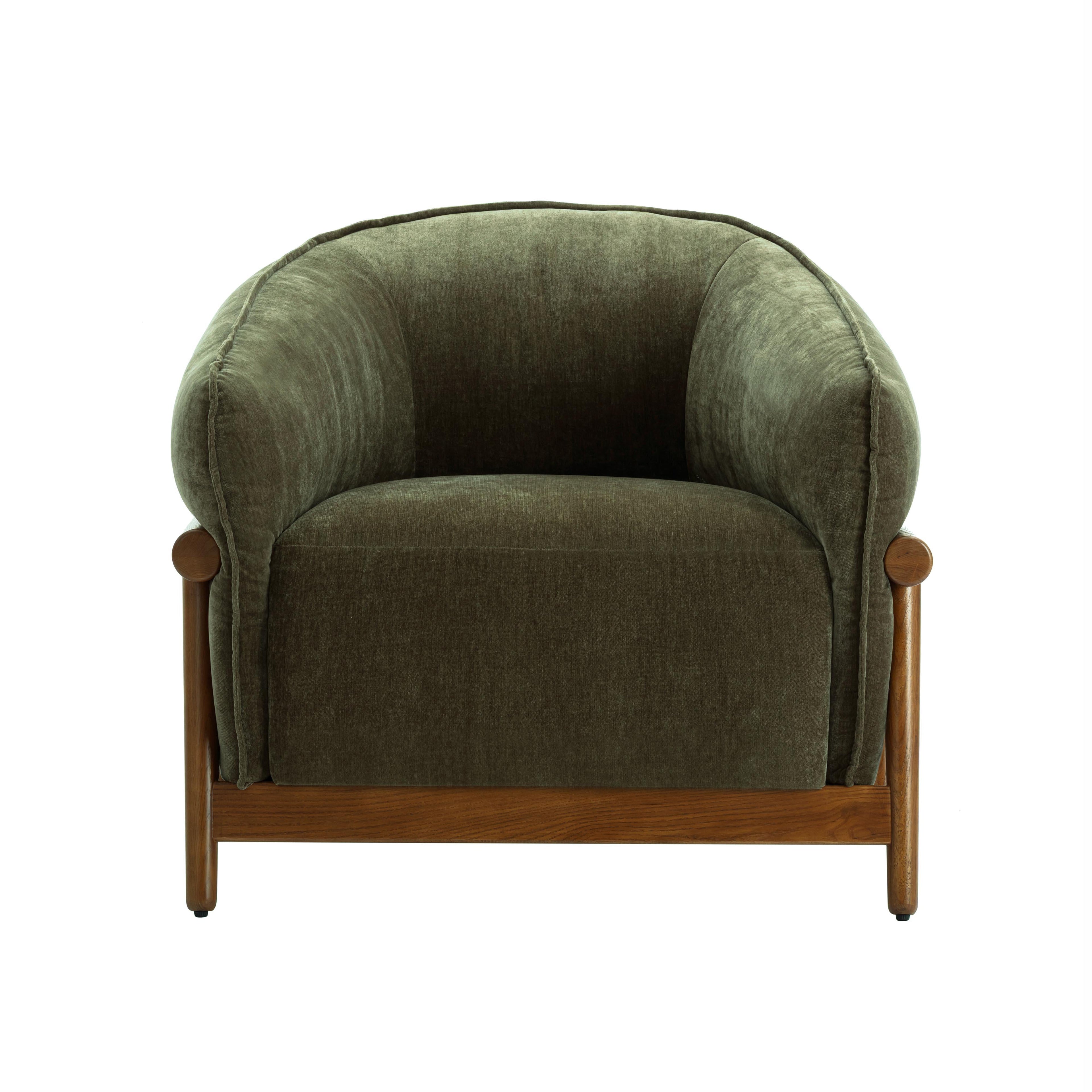 Piedmont Upcycled Chenille Accent Chair