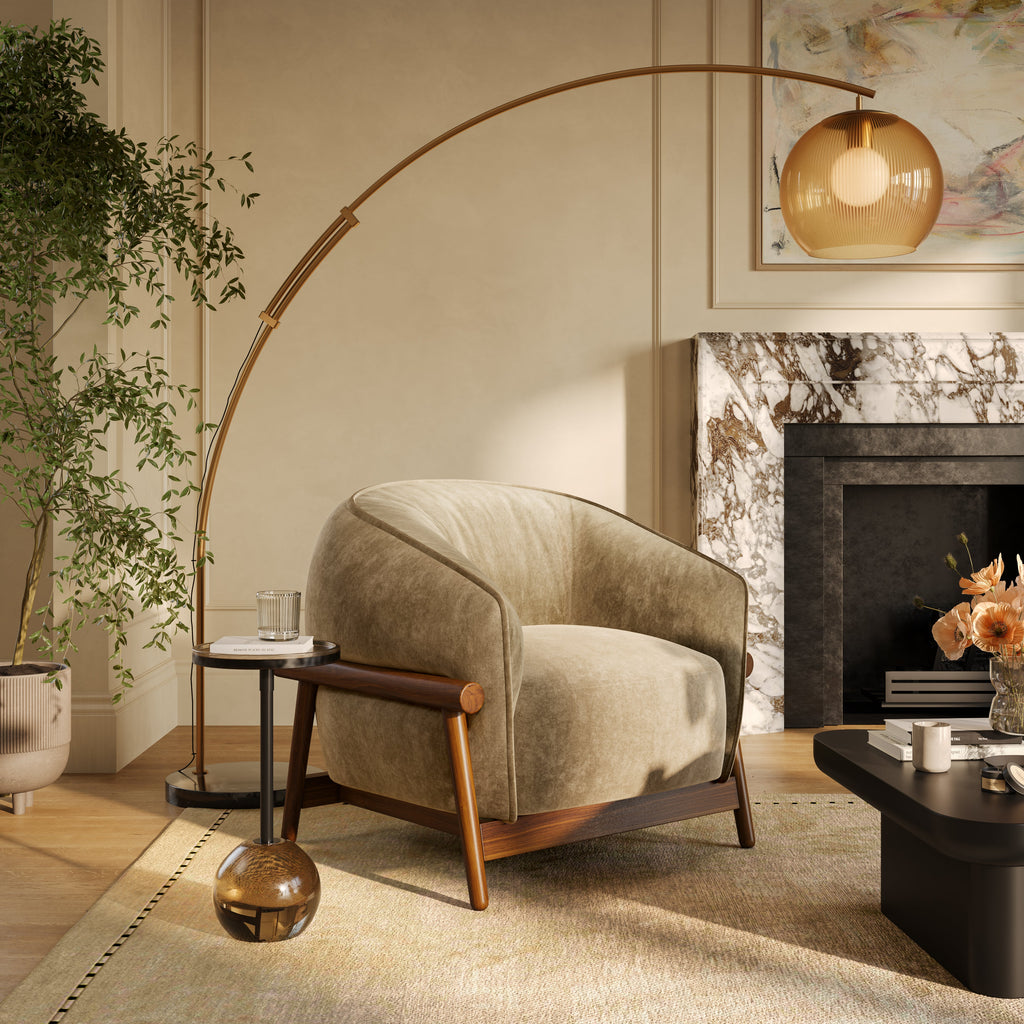 Piedmont Upcycled Chenille Accent Chair