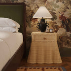 Pentra 25 Natural Rattan Nightstand With Drawer