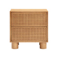 Miles 22 Natural Wood 2-Drawer Nightstand