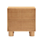 Miles 22 Natural Wood 2-Drawer Nightstand