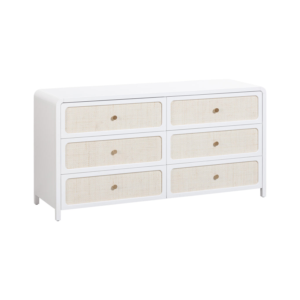 Patty 62 Rattan 6 Drawer Dresser