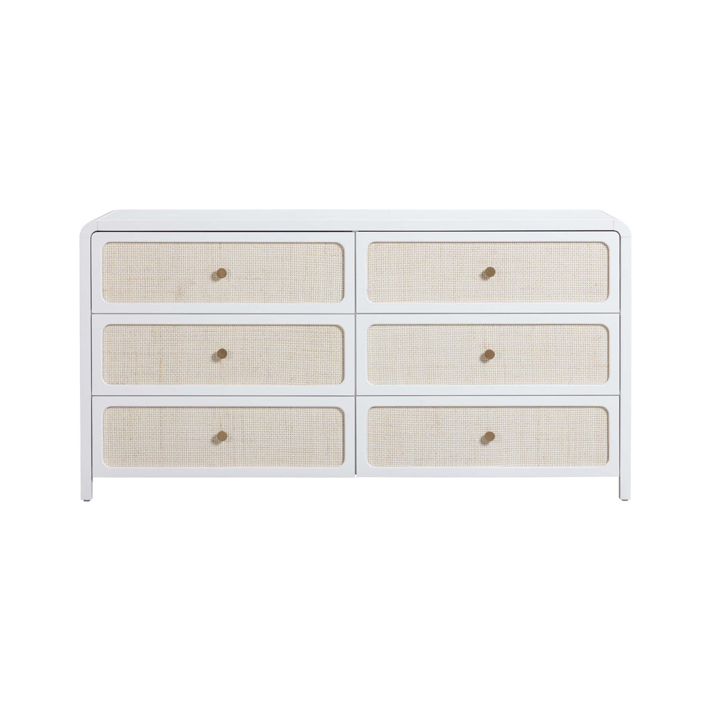 Patty 62 Rattan 6 Drawer Dresser