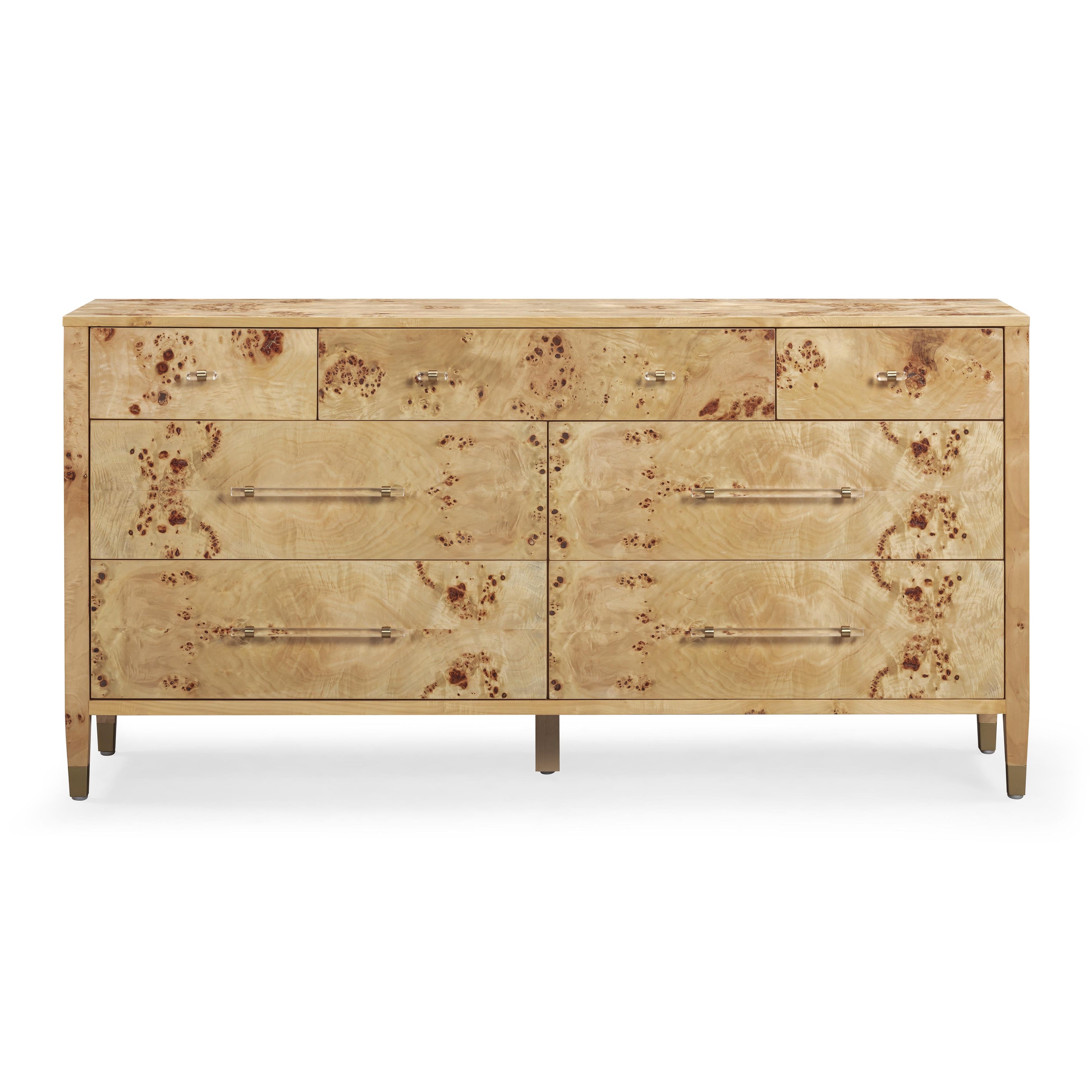 Brandyss 62 Burl 7-Drawer Dresser