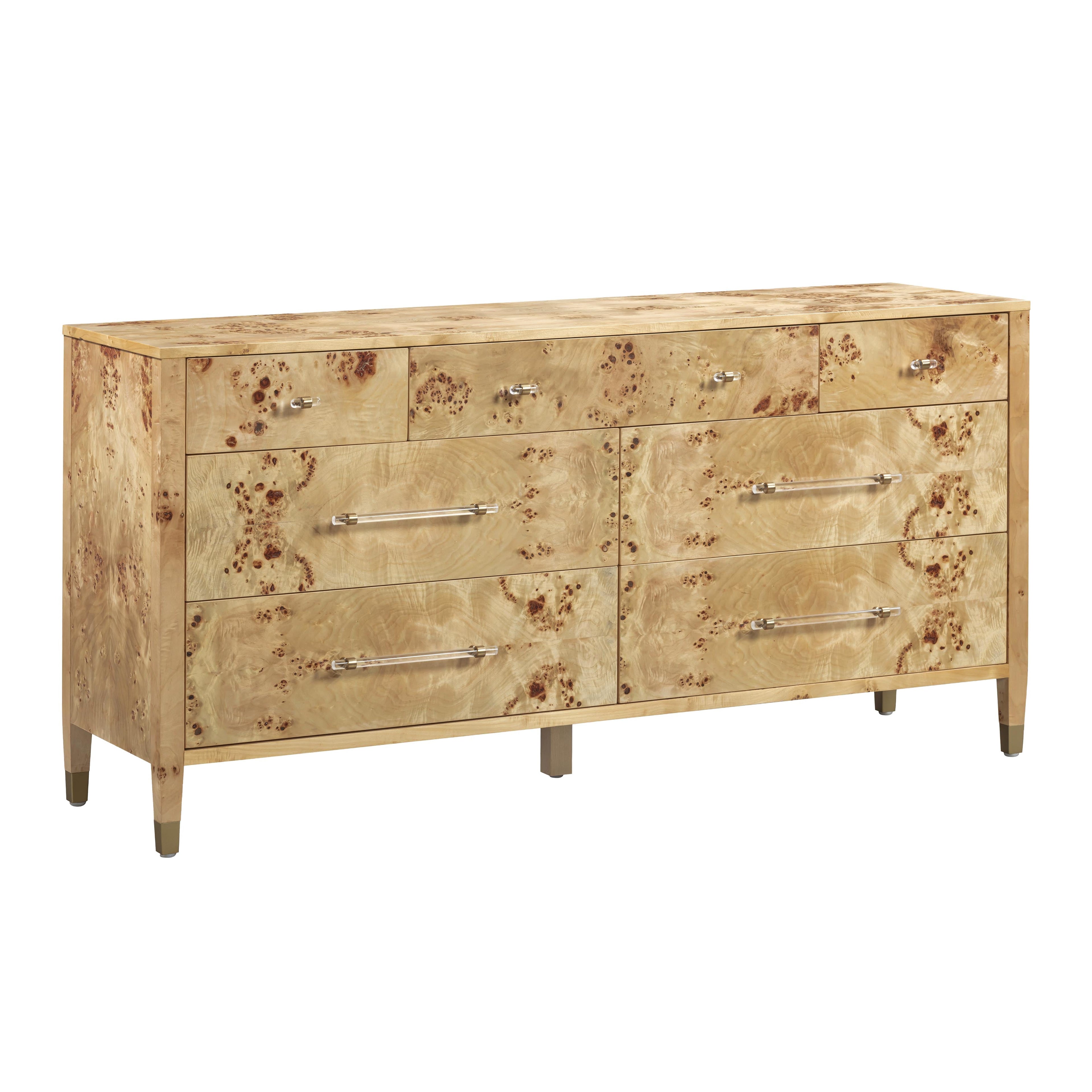 Brandyss 62 Burl 7-Drawer Dresser