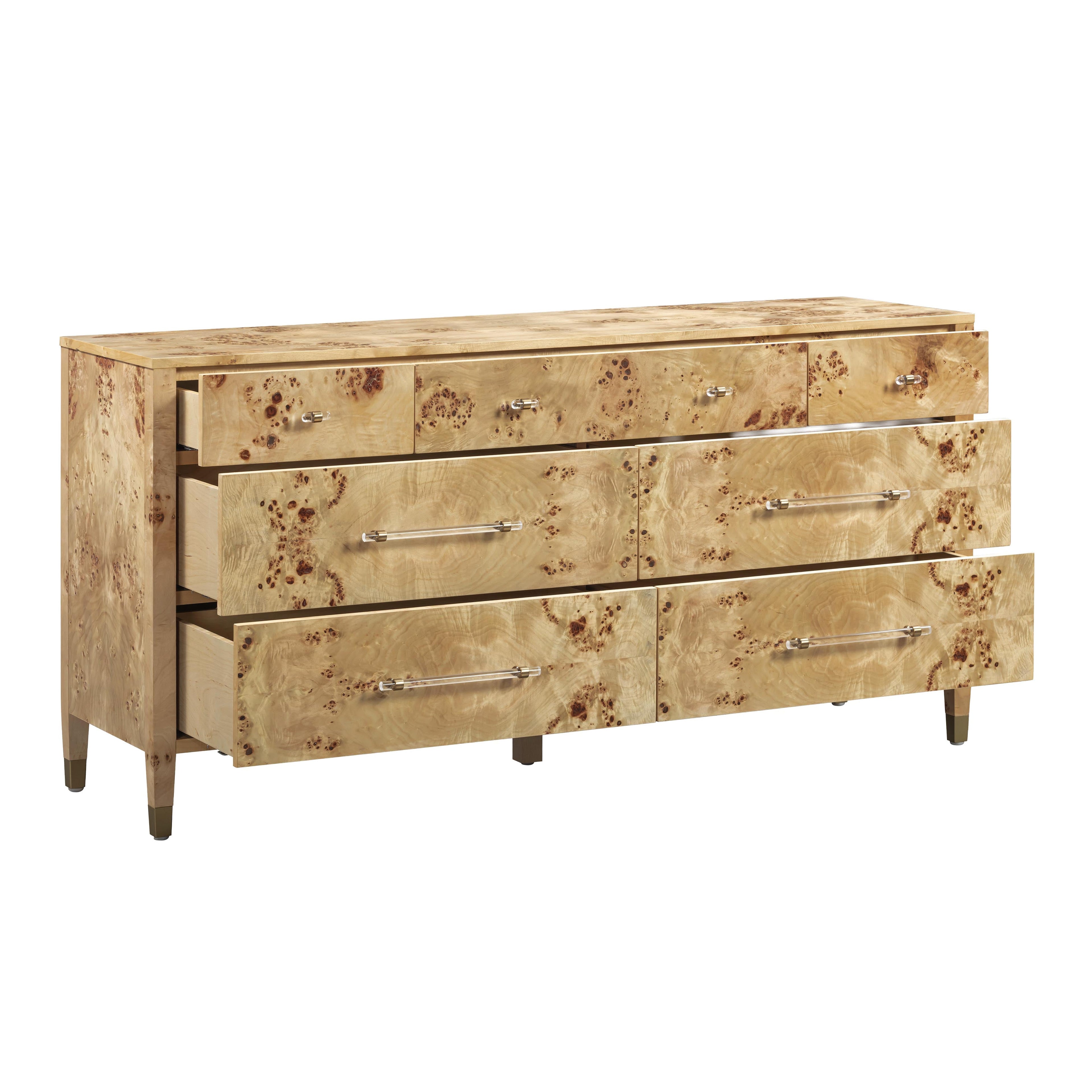 Brandyss 62 Burl 7-Drawer Dresser