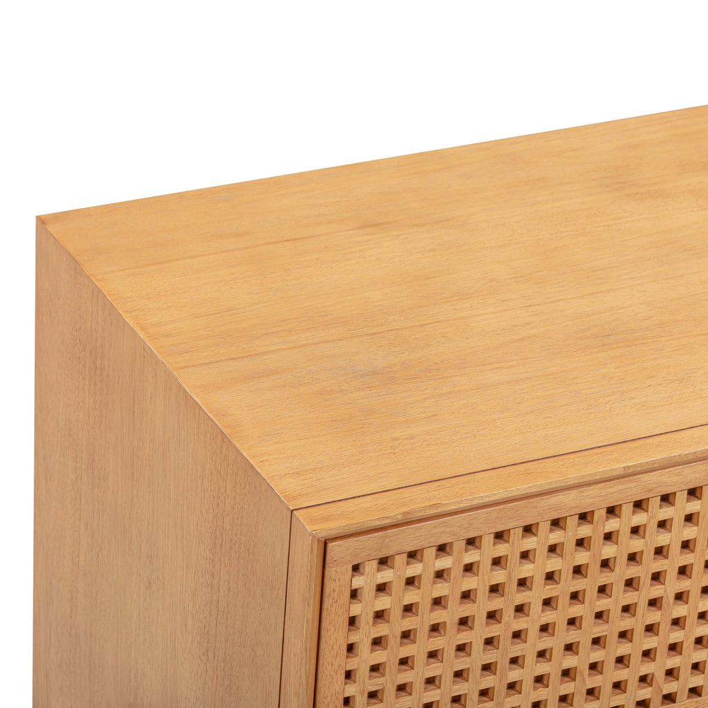 Miles 62 Natural Wood 6-Drawer Dresser