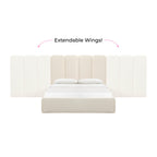 Palani Cream Boucle Wings - Queen or King (Set of 2)