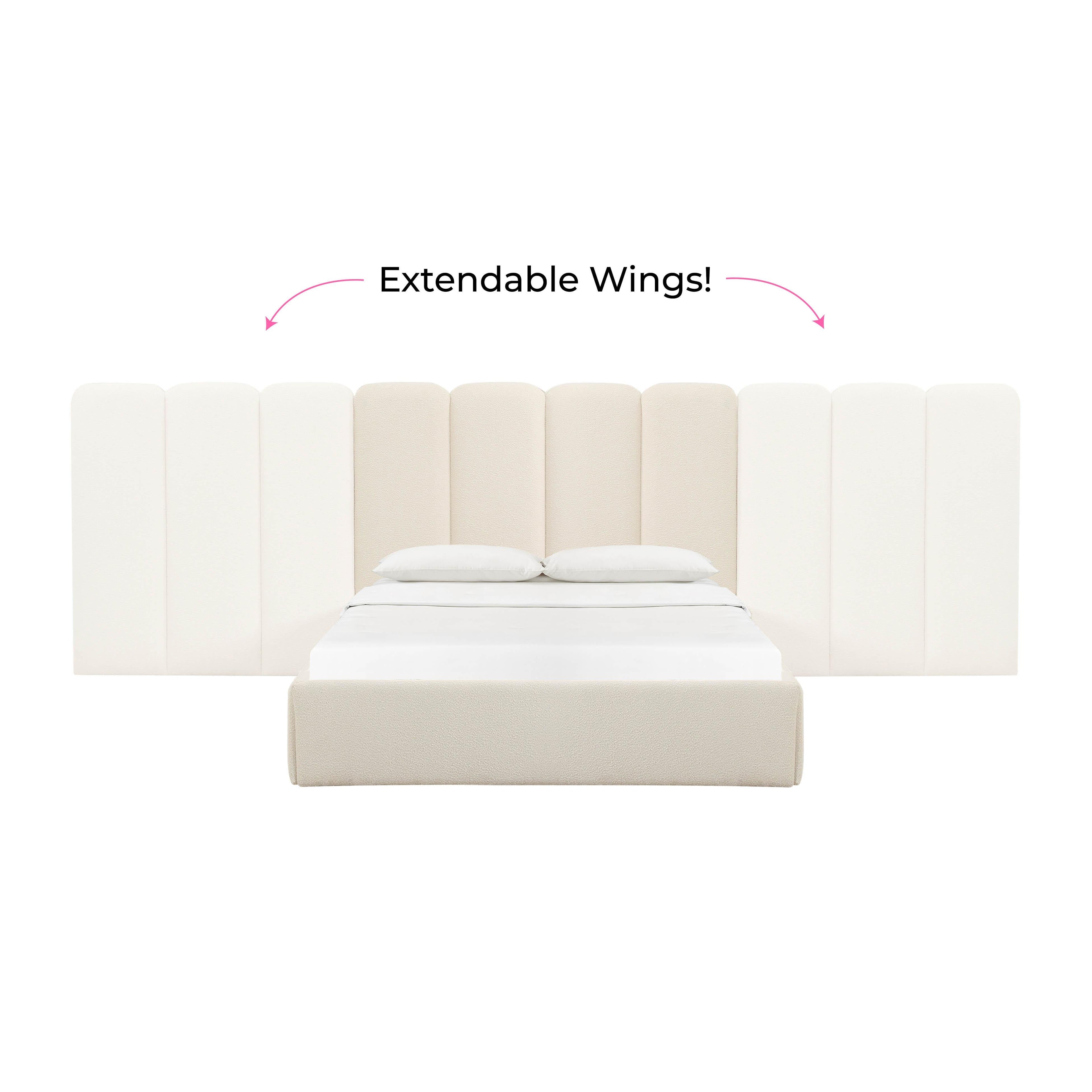 Palani Cream Boucle Wings - Queen or King (Set of 2)