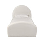 Moon Cream Boucle Twin Bed