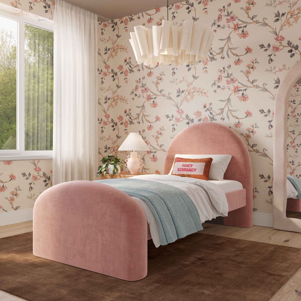 Moon Rose Upcycled Chenille Twin Bed