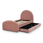 Moon Rose Upcycled Chenille Twin Trundle Bed