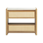 Paige 26 Natural Oak 2-Drawer Nightstand