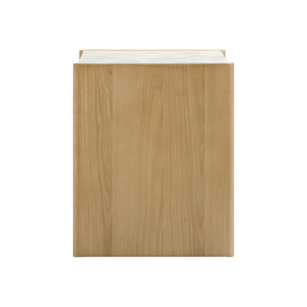 Paige 26 Natural Oak 2-Drawer Nightstand