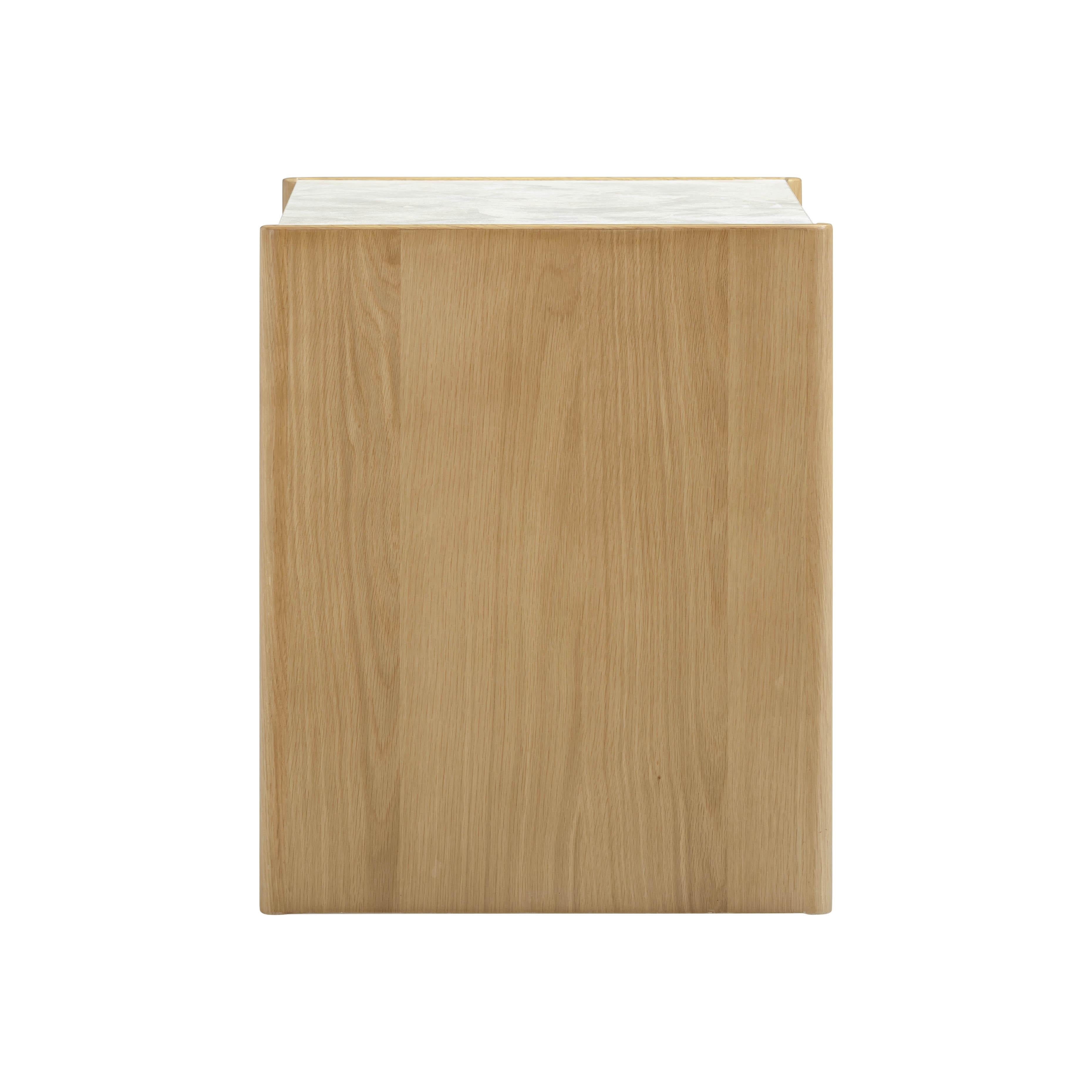 Paige 26 Natural Oak 2-Drawer Nightstand