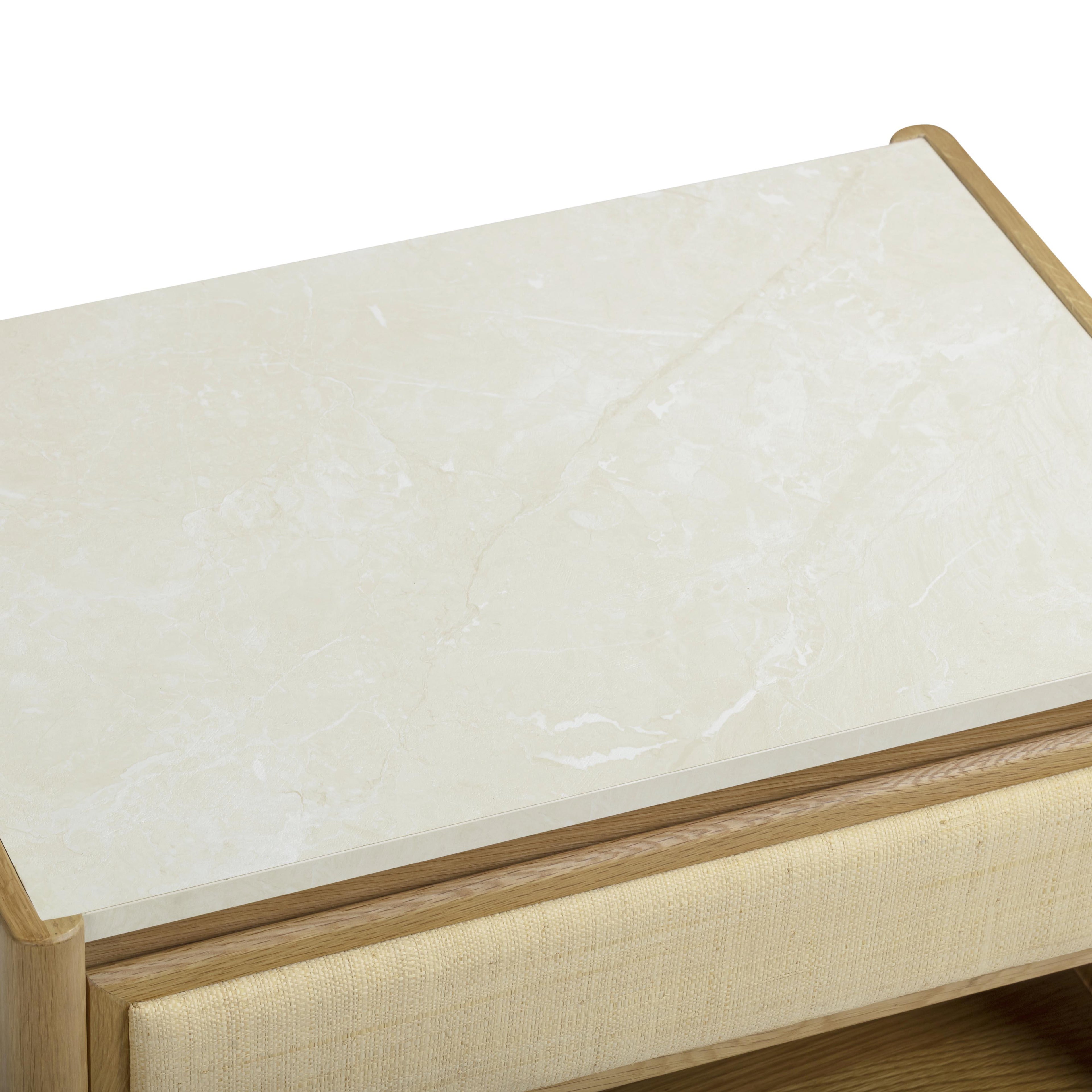 Paige 26 Natural Oak 2-Drawer Nightstand