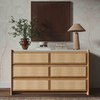 Paige 56 Natural Oak 6-Drawer Dresser