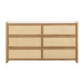 Paige 56 Natural Oak 6-Drawer Dresser