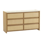 Paige 56 Natural Oak 6-Drawer Dresser