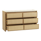 Paige 56 Natural Oak 6-Drawer Dresser