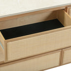 Paige 56 Natural Oak 6-Drawer Dresser