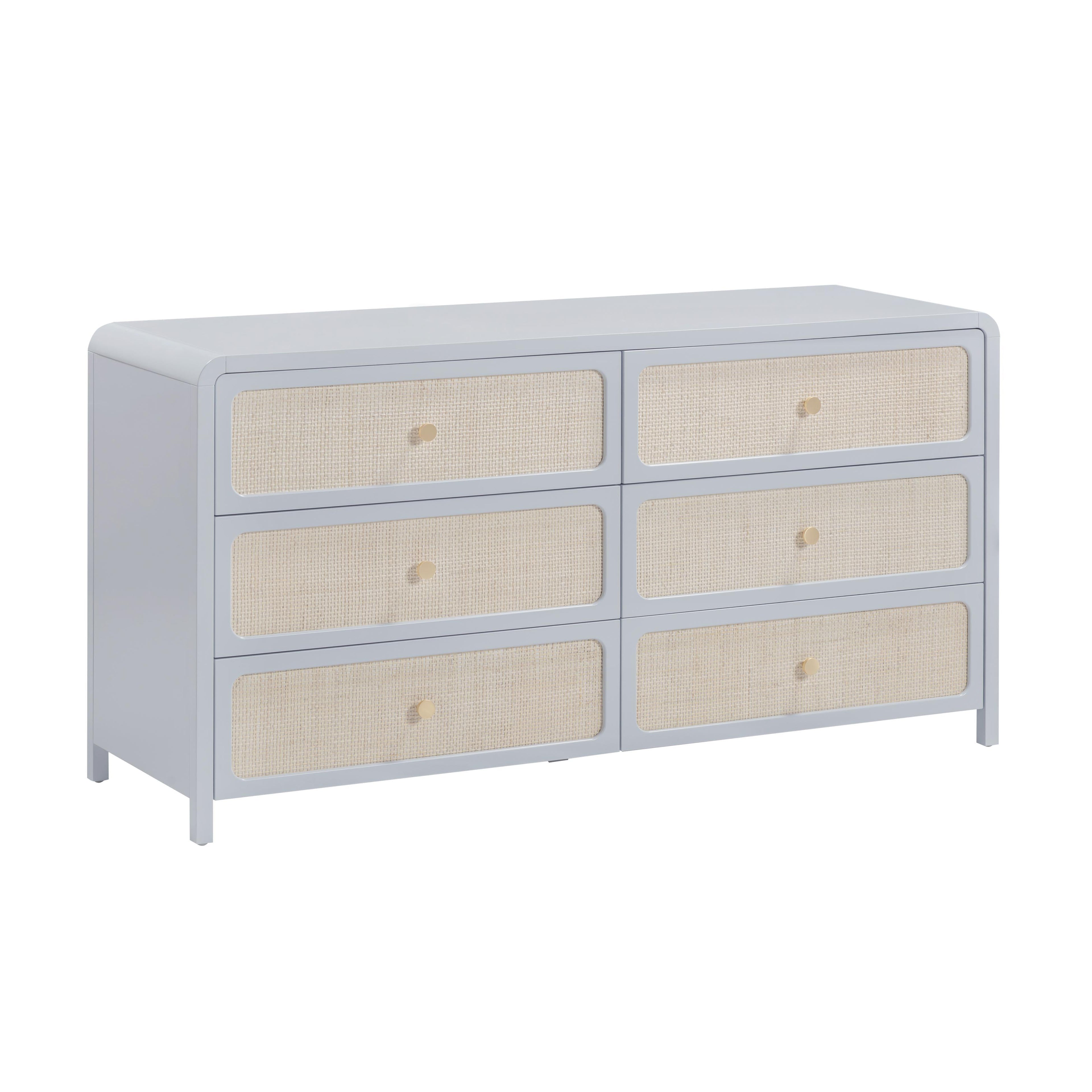Patty 62 Rattan 6 Drawer Dresser
