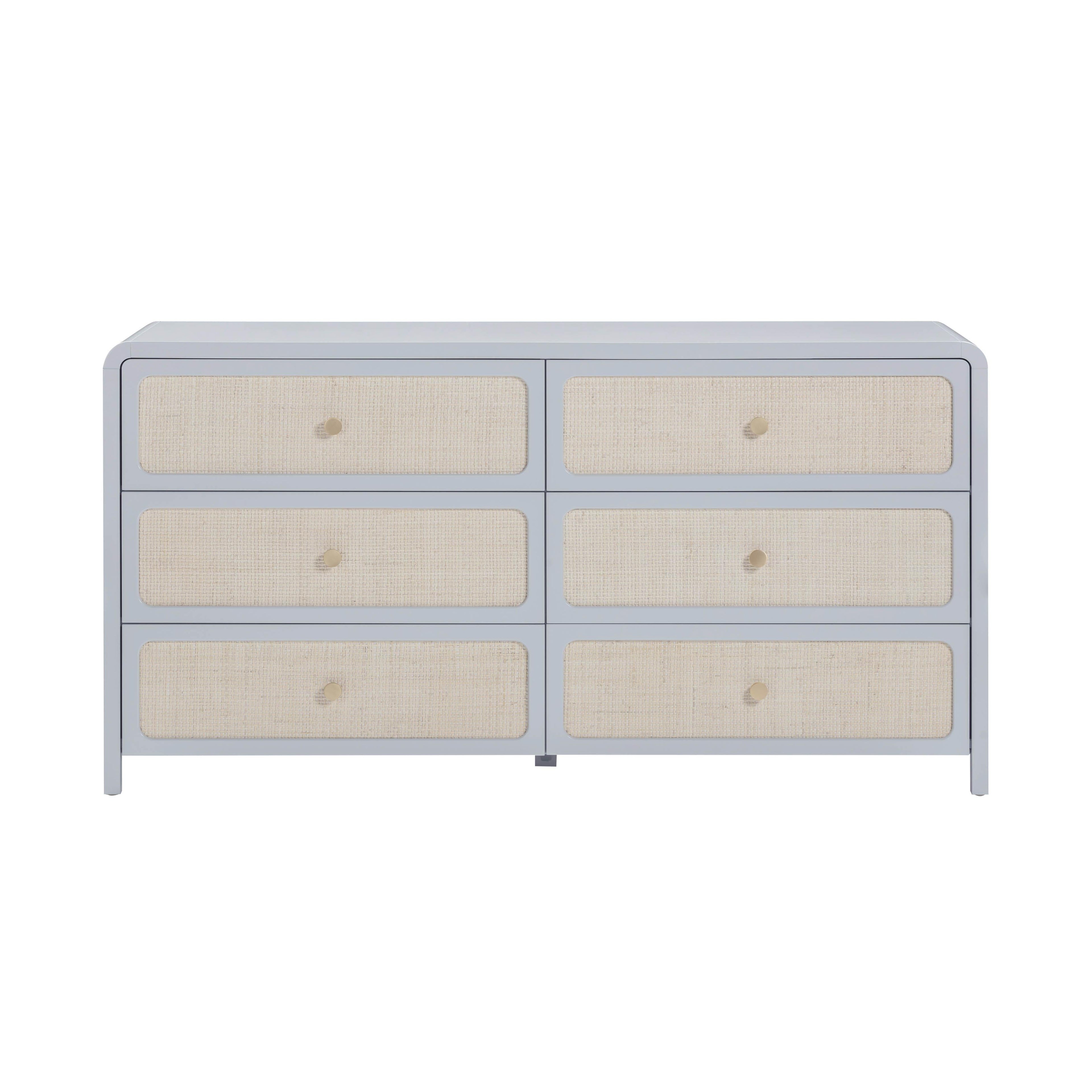 Patty 62 Rattan 6 Drawer Dresser