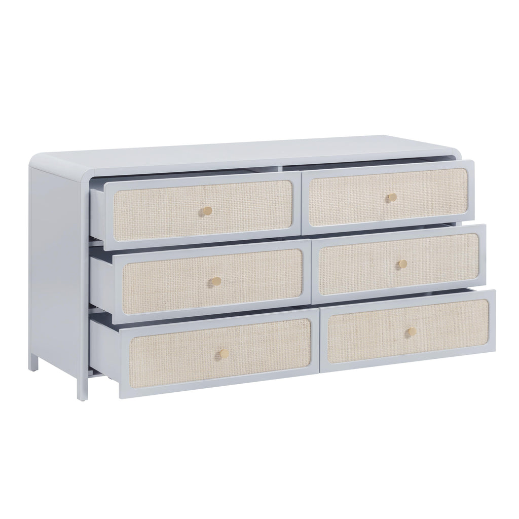 Patty 62 Rattan 6 Drawer Dresser