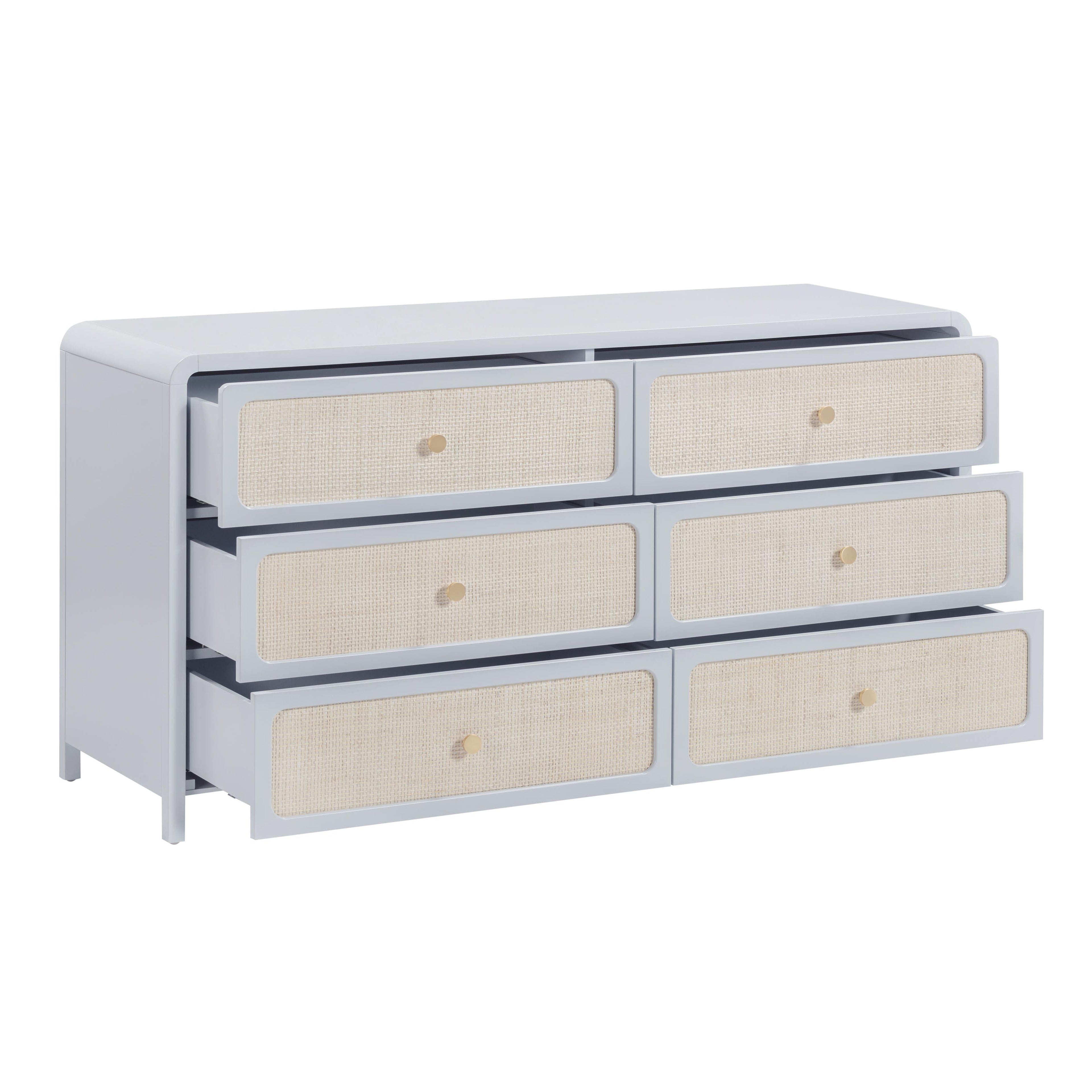 Patty 62 Rattan 6 Drawer Dresser
